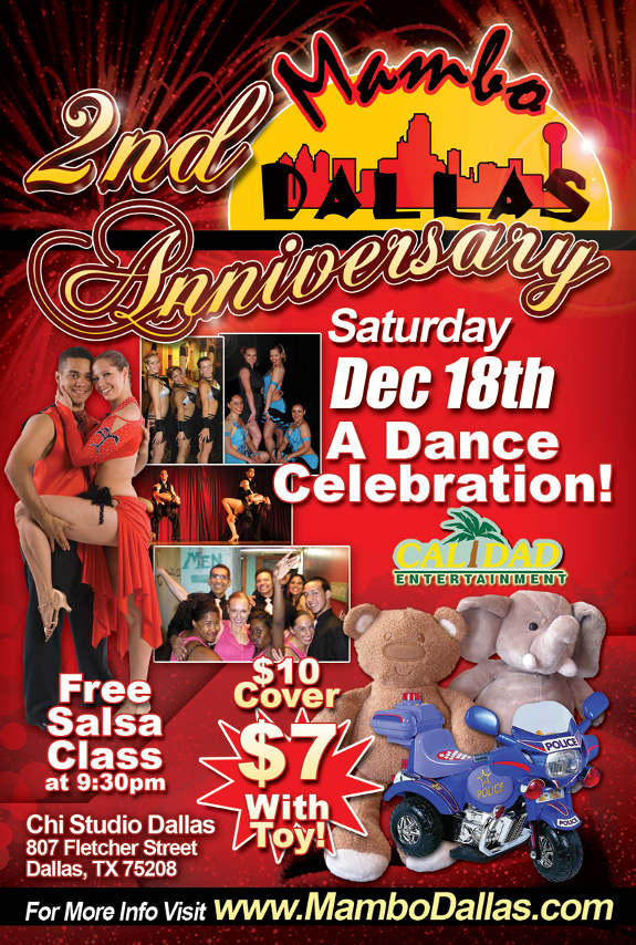 MamboDallas 2-year Anniversary!! The largest Salsa Party in DFW!!