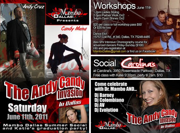 Andy Candy Invasion 2011!! Salsa Social and Workshop with world class instructors!!